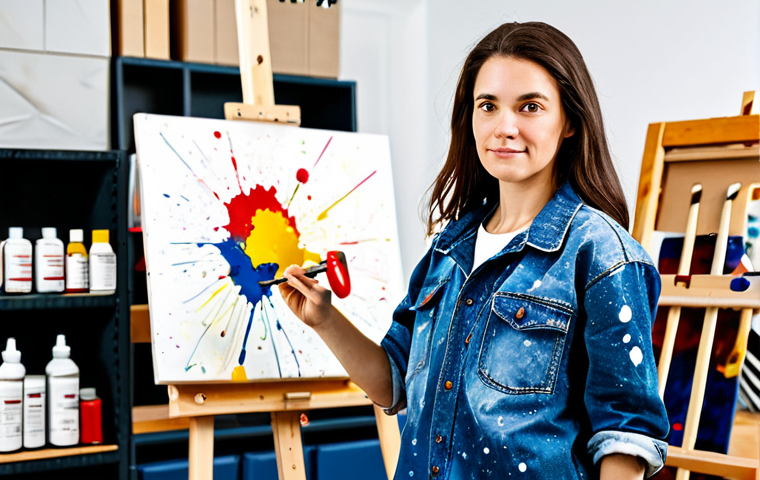 스트레스 해소를 위한 오프라인 활동 - Outdoor Enthusiast**

Prompt: "A cheerful woman in comfortable hiking clothes (khaki pants, a fleece...