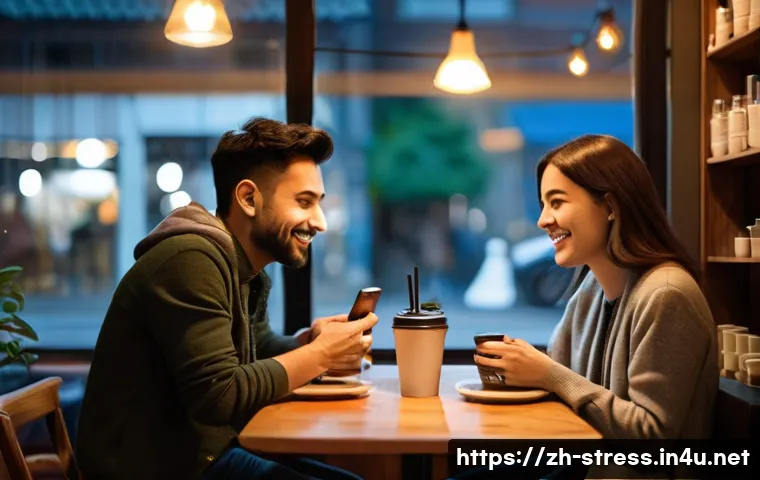 스트레스 해소를 위한 사회적 관계 개선 - **Prompt:** A heartwarming scene of two adult friends, a man and a woman, deeply engrossed in conver...